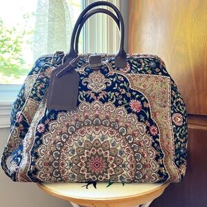 Beautiful Victorian Carpet Travel Bag
